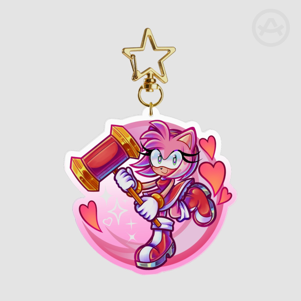 Amy Rose Acrylic Keychain