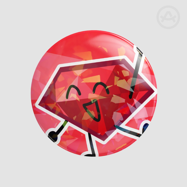 Ruby Broken Glass Badge