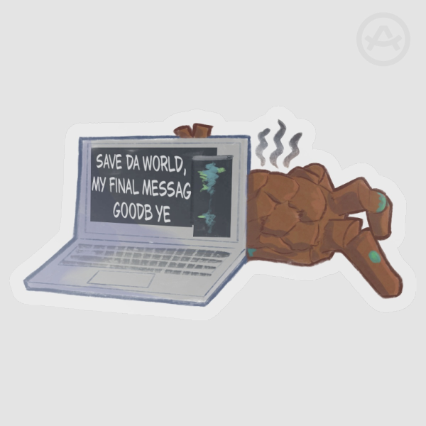 Save Da World Rocky Clear PET Sticker