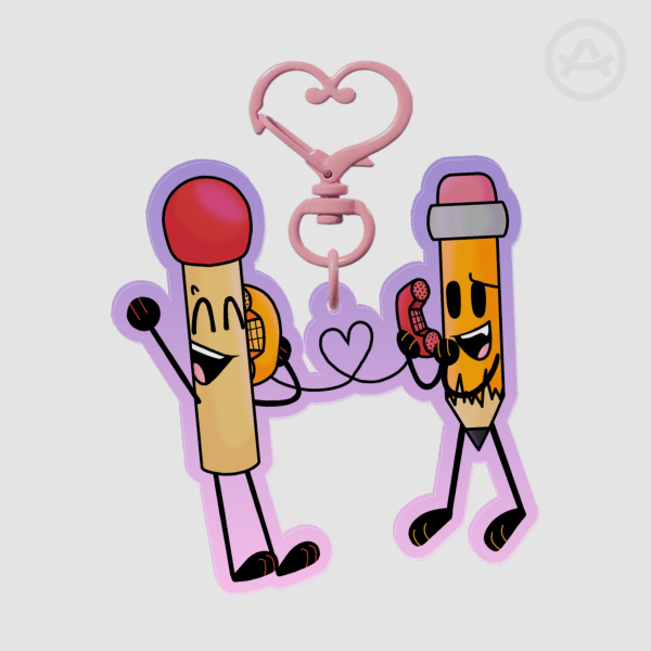Match & Pencil Acrylic Keychains