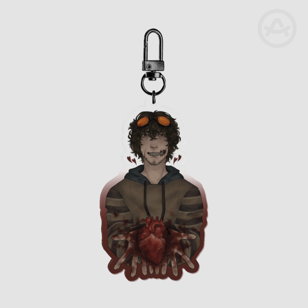 Ticci Toby colored edge acrylic keychain
