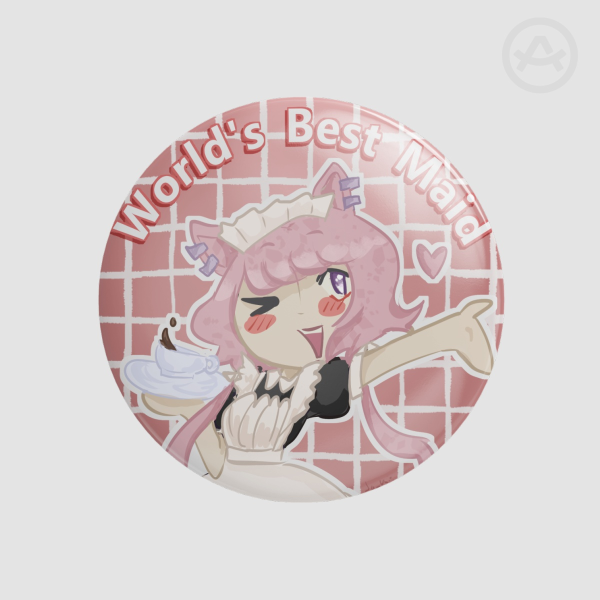 World's Best Maid Button Pin