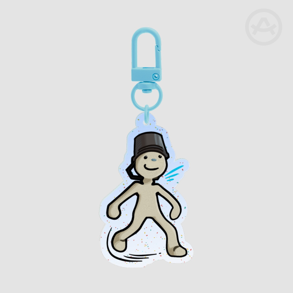 Glitter Buckethead Keychain