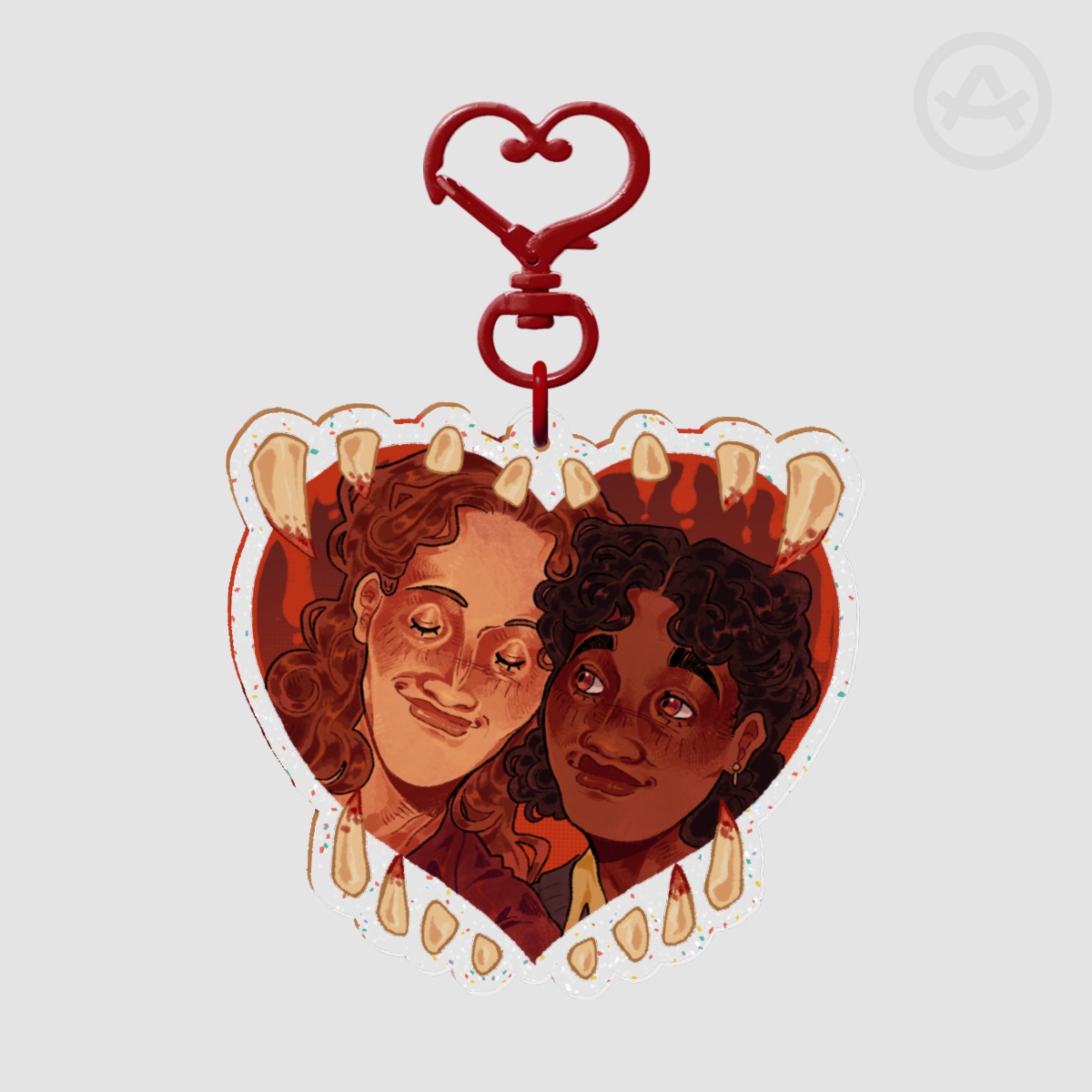 CLAUDELEINE heart keychain