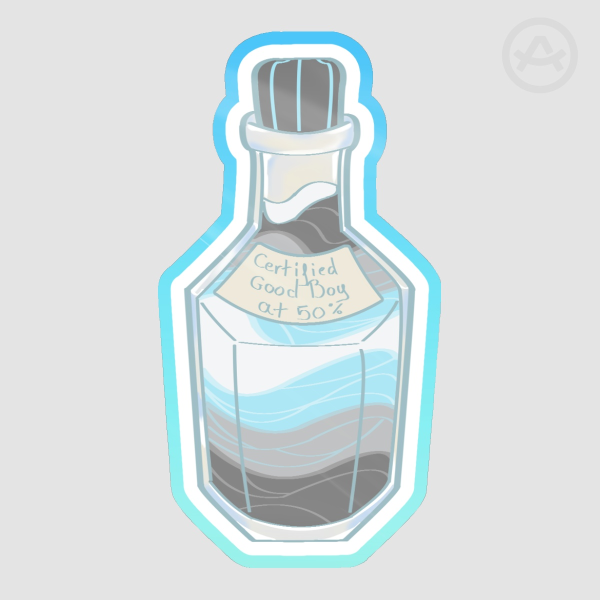 Demi Boy | Pride Potion Flag | Colored Edge Die Cut Stickers
