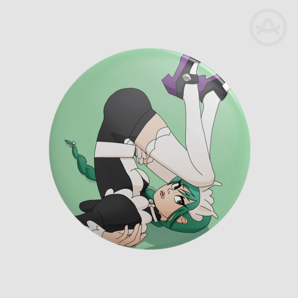 Lebanne curl pose badge pin button