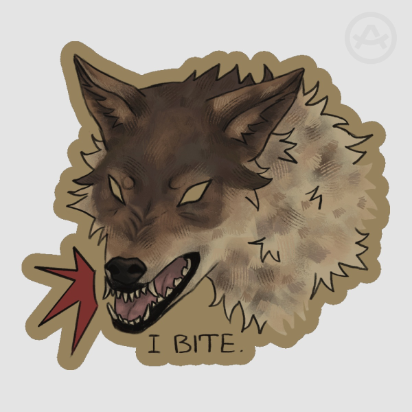 Wolf matte sticker