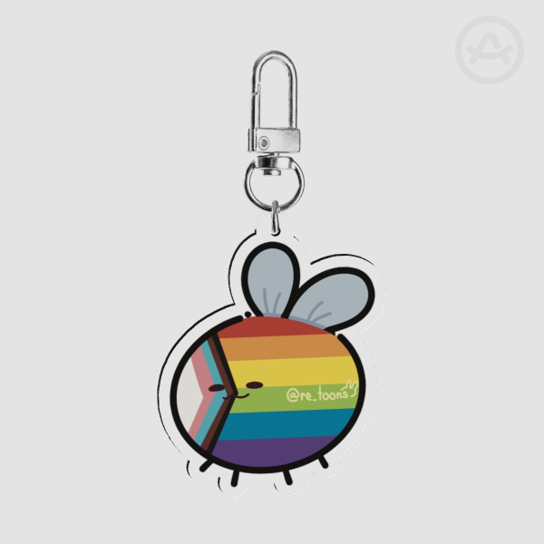 LGBTQ+ Bee Keychain