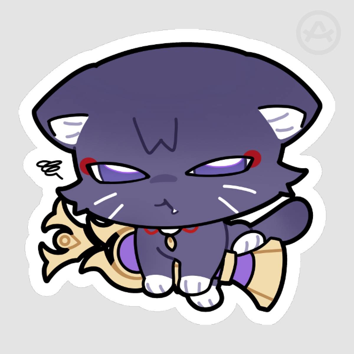 Grumpy Scarameow Sticker