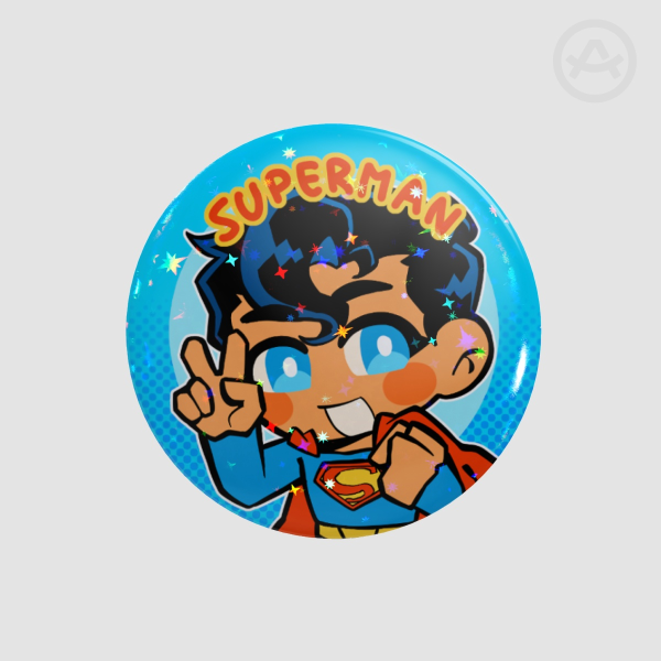 Superman Button Pin