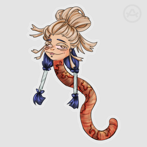 Tansy canines worm sticker (Gachiakuta)