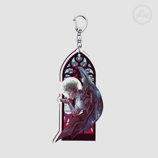 Double sided trigun stampede keychain charm