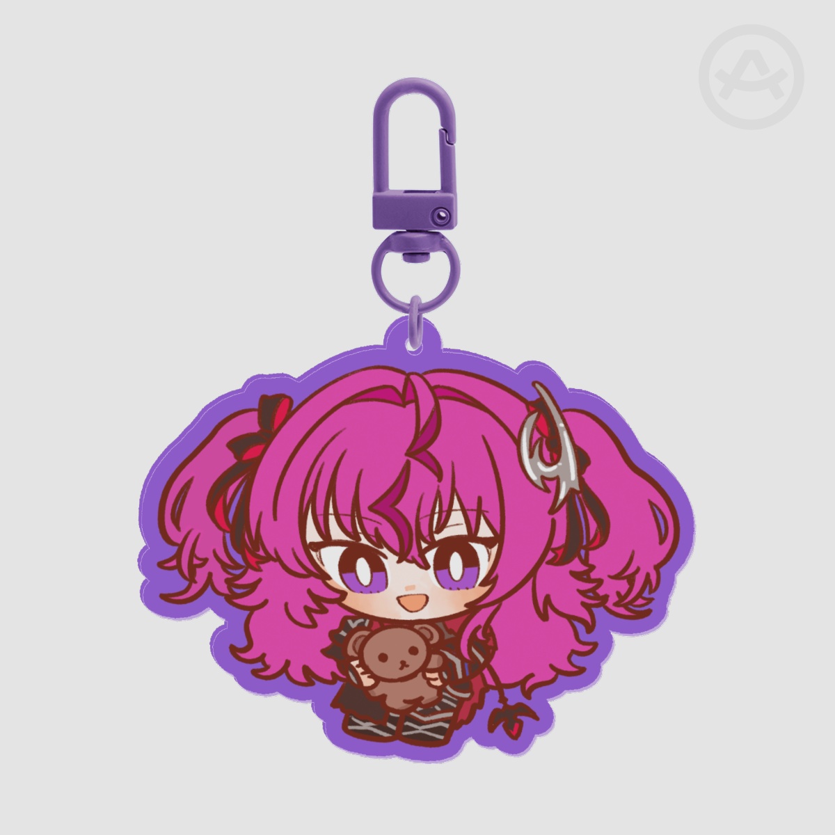 Raian and Bear Two-Sided Acrylic Keychain