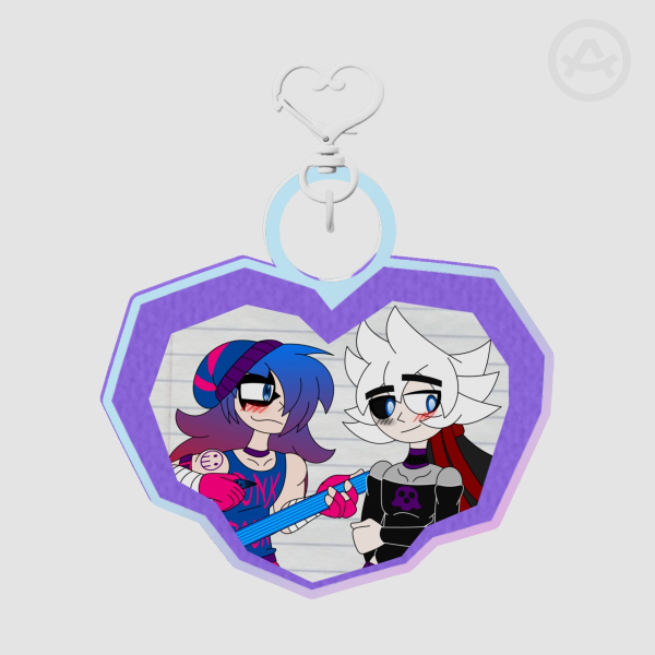 Haunted Note Pride Month Rainbow Acrylic Keychains