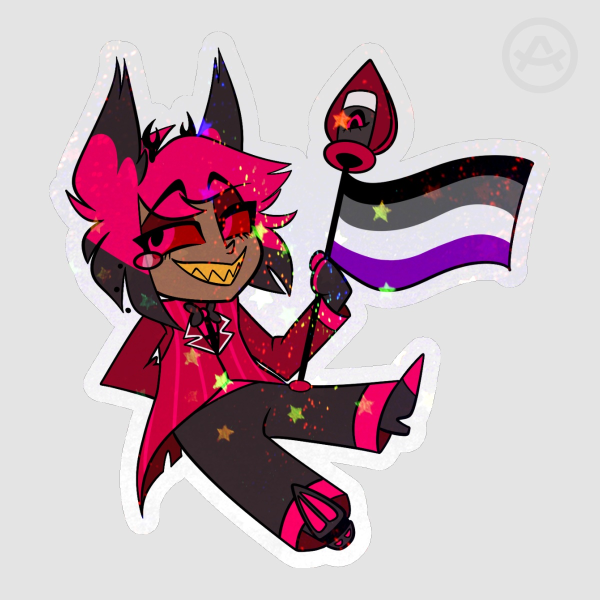 Asexual Alastor Die Cut Sticker