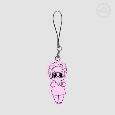 Black Line July Heart Hands - 7cm Colored Edge Acrylic Keychain