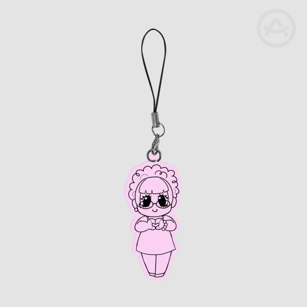 Black Line July Heart Hands - 7cm Colored Edge Acrylic Keychain