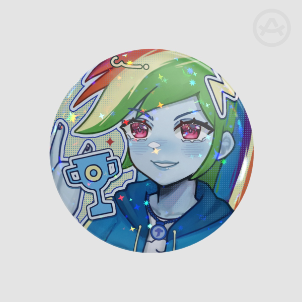 [MLP] Rainbow Dash Button Pin