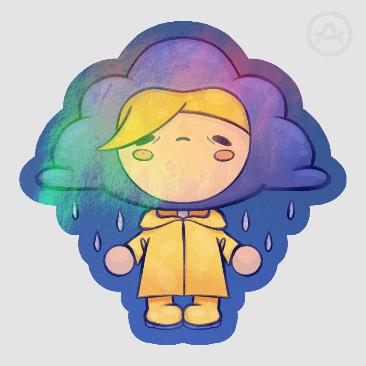 Rain Cloud Goober Sticker