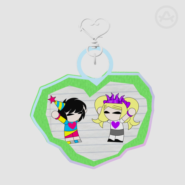 Wishing Hearts Pride Month Rainbow Acrylic Keychains