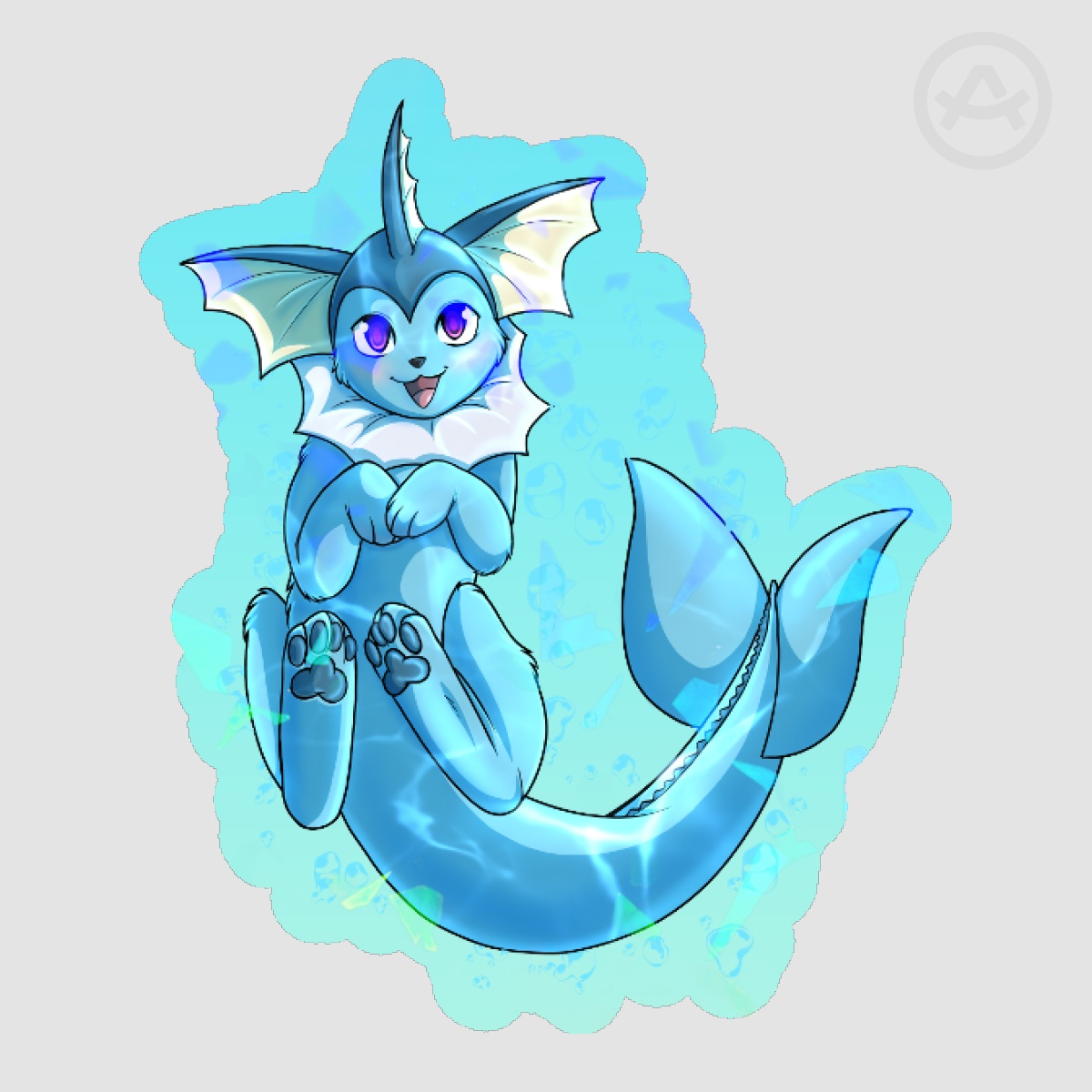 Vaporeon Holographic Sticker