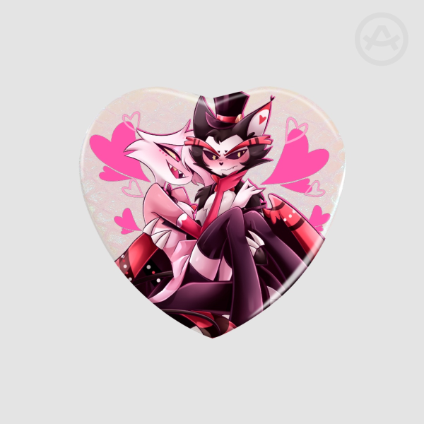 Huskerdust Heart Shape Holographic Badge