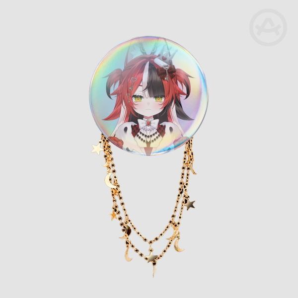 Rawrumii Round Badge With Chains