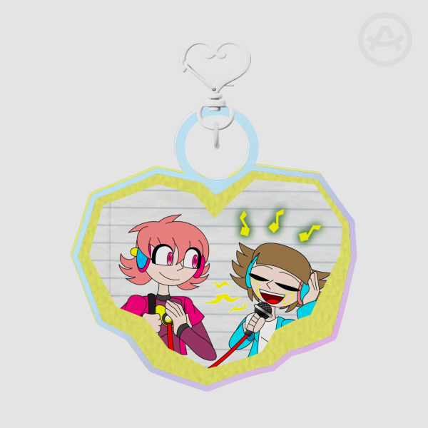 Beating Shock Pride Month Rainbow Acrylic Keychains