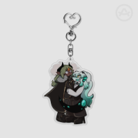 Vindra flustered Vigita - The Reaper of the Forbidden Garden - Epoxy Clear Acrylic Keychain