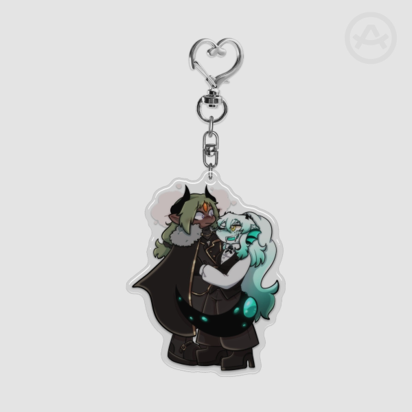 Vindra flustered Vigita - The Reaper of the Forbidden Garden - Epoxy Clear Acrylic Keychain