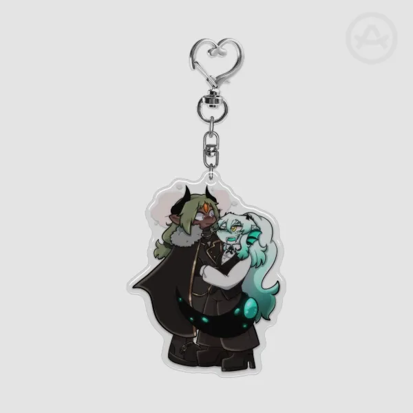 Vindra flustered Vigita - The Reaper of the Forbidden Garden - Epoxy Clear Acrylic Keychain