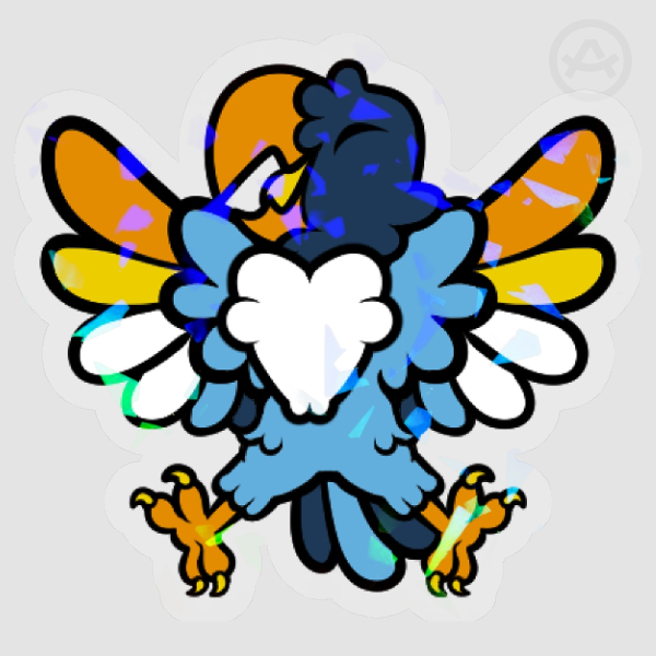 Pride Parrot Aroace Sticker