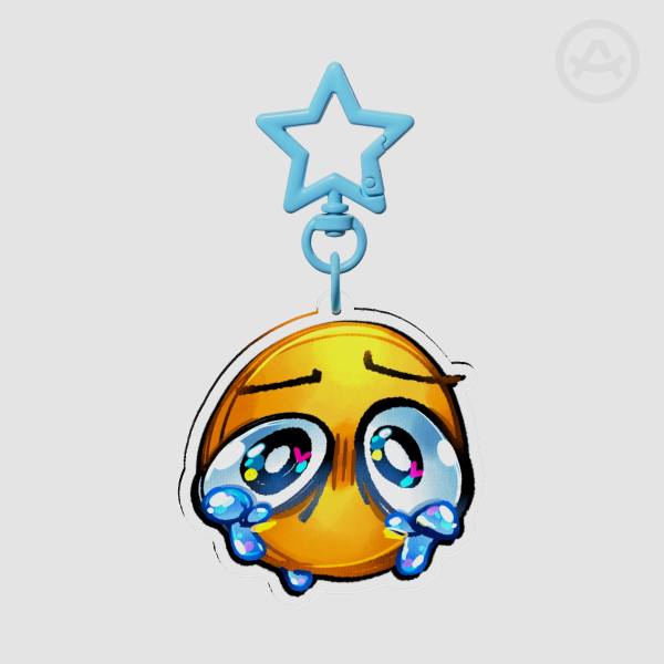 Crying Cute Emoji Keychain