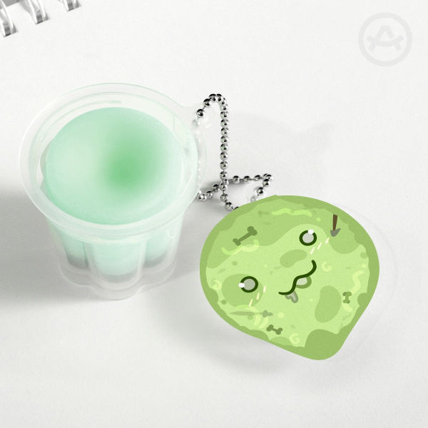 Gelatinous Cube Squishy Pudding Keychain