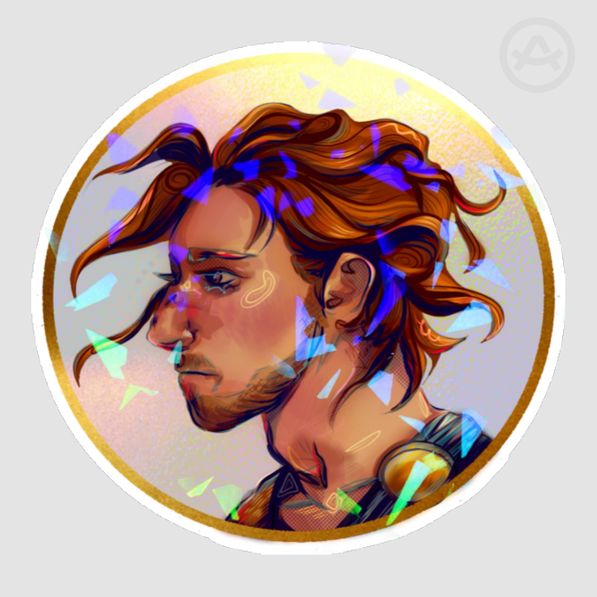 Odysseus GOD ARENA Colored Edge Die Cut Stickers