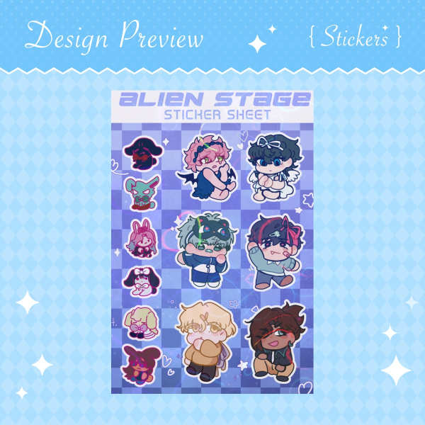 ALIEN STAGE Stickers Sheet