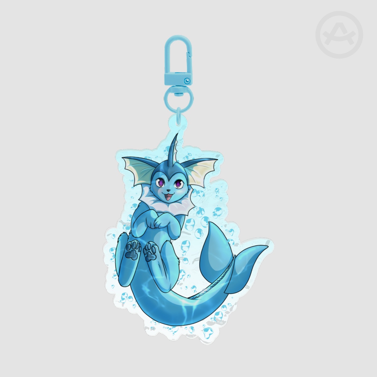 Vaporeon Colored Edge Acrylic Keychain