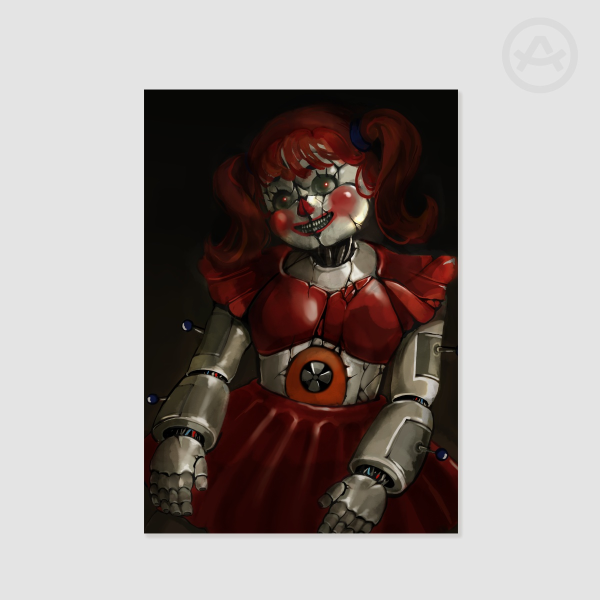 A4 Circus Baby Print