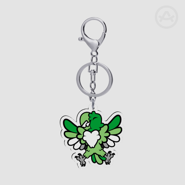 Pride Parrot Aromantic Keychain
