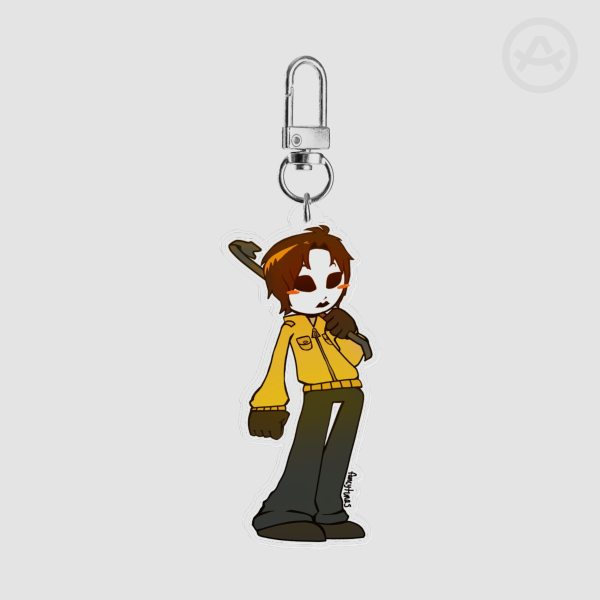Masky CreepyPasta Marble Hornets Keychain