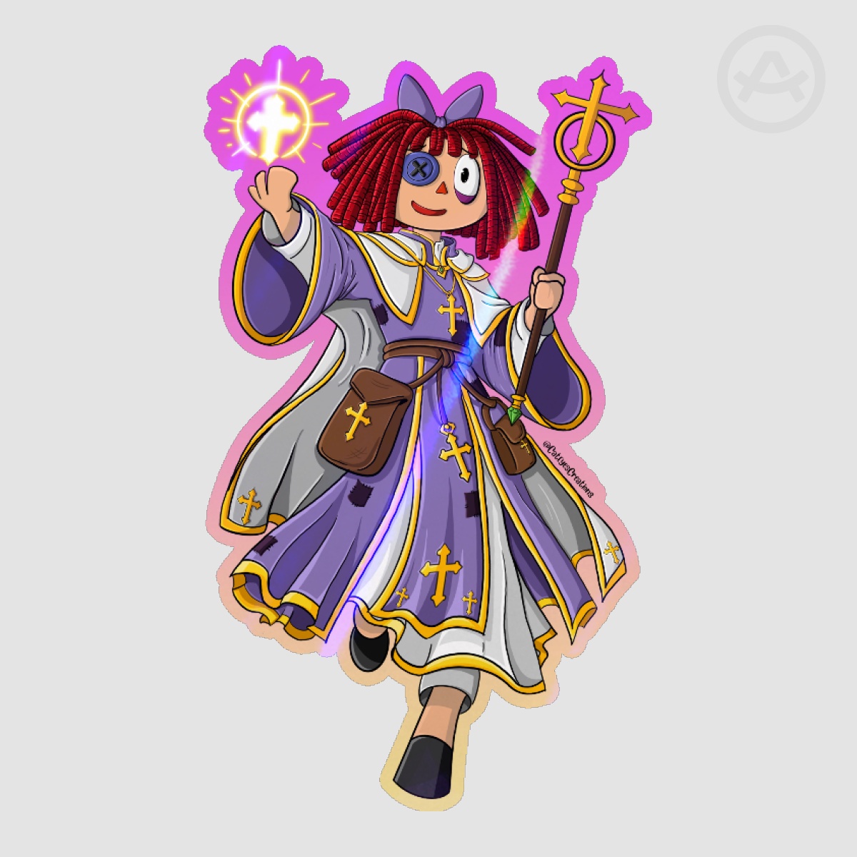 Cleric Ragatha TADC Holo Light Sticker