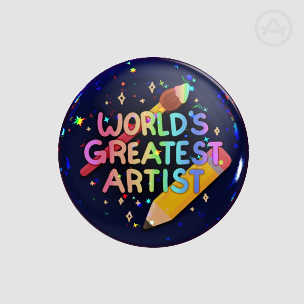 World's Greatest Artist Badge (Button Pins)