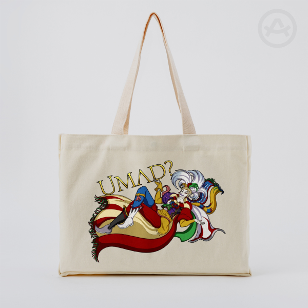 UMAD? Kefka Vertical Part-print Canvas Tote Bags