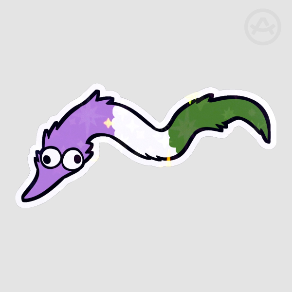 Pride Worm | Genderqueer Sticker