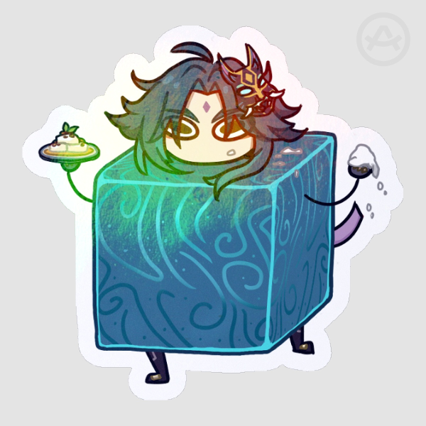 (Genshin Impact) Xiao Cube Sticker