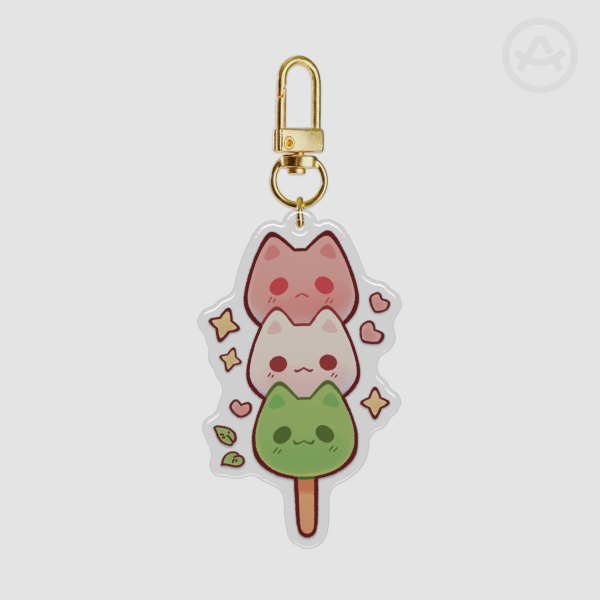 Dango cats keychain
