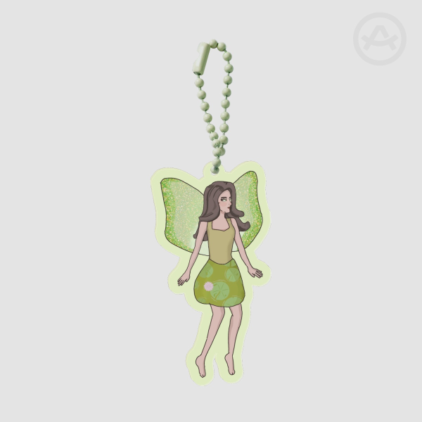 Clear Acrylic Fairy Keychain