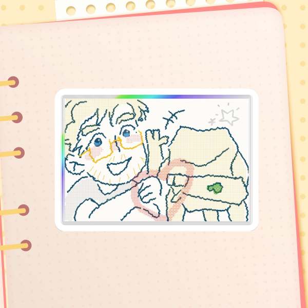 Grace and Rocky (Holographic Foil Sticker)