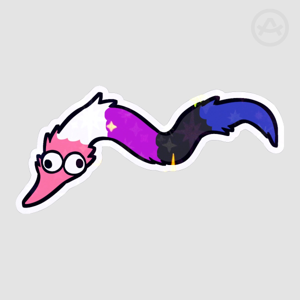 Pride Worm | Genderfluid Sticker