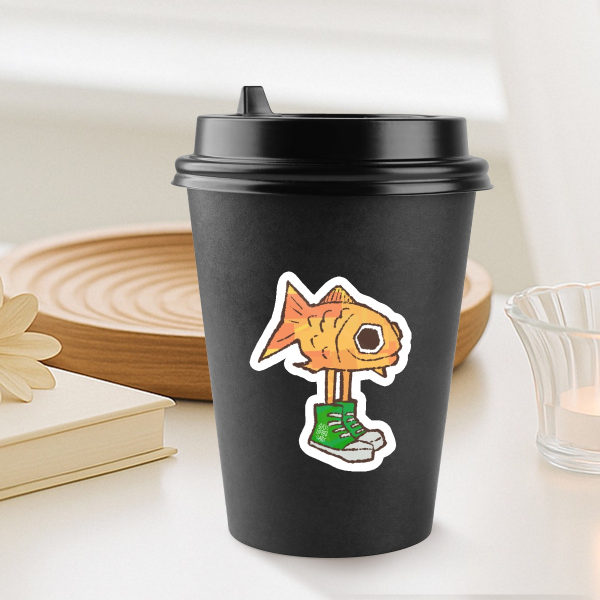 Fish in shoes Sticker